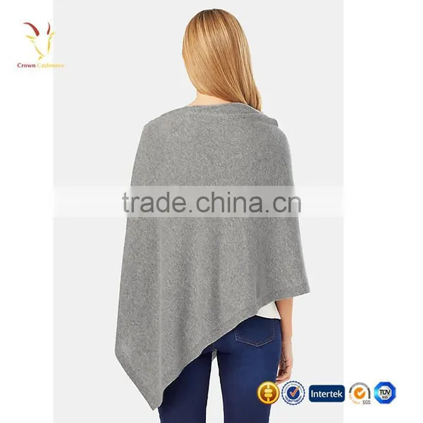 Top 10 Grey Cashmere Wool Poncho Wrap photo-2