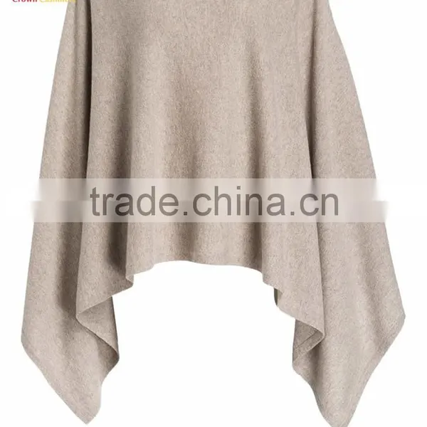 Solid Color Women Cashmere Poncho Cape Clothing photo-3