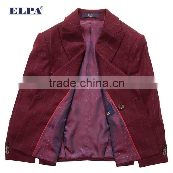 ELPA 2016 Fashion NXB0058 Hot Sale Three Pieces Red Plaid Kids Suits Clothes for Wedding photo-5