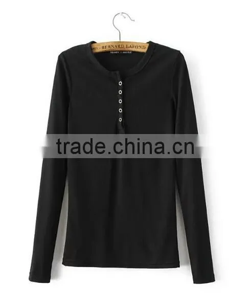 Runwaylover EY2329B Hot Sale 2017 Ladies Fashion Knitted Slim T-Shirts photo-4