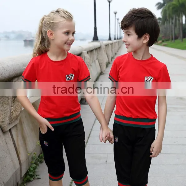 Juqian Bulk Wholesale Classic Fashion Stylish Short Sleeves t Shirt Shorts Pants Kids Summer School Sport Uniforms photo-2