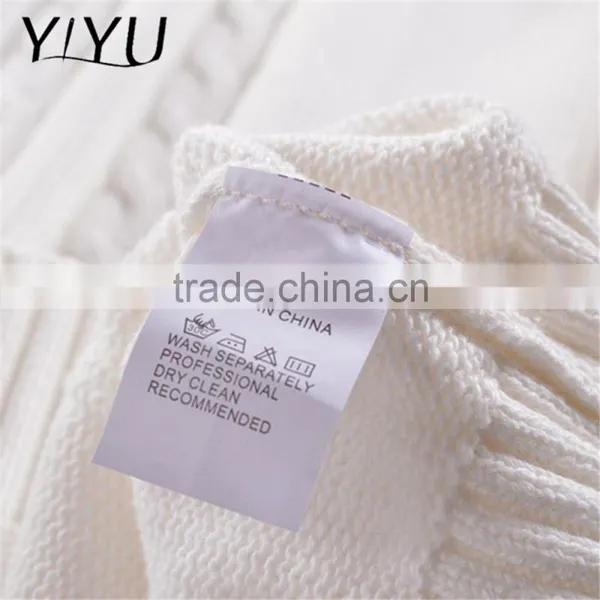 Customized School Uniform 100% Cotton White Cable Knit Vest Sweater photo-2
