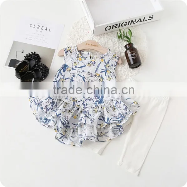 Wholesale 2 Pieces Kids Clothes Sets Kids Blouse and Shorts Set Baby Girl Clothes Set photo-2