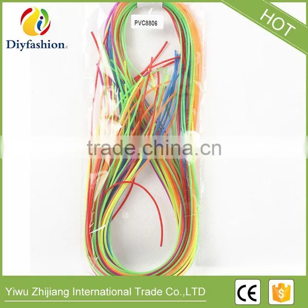 PVC8812 DIY Knit Plastic Scoubidous Twisted PVC Strings Color Under Crystal Scoubidous for Kids photo-3