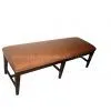 Wooden Bicast Leather Bench