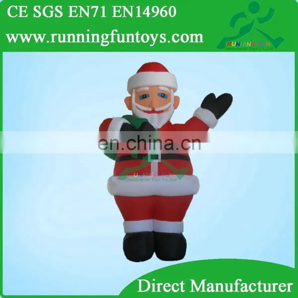 20ft Giant Inflatable Christmas Decoration Standing Santa Claus With Gift Bag photo-2