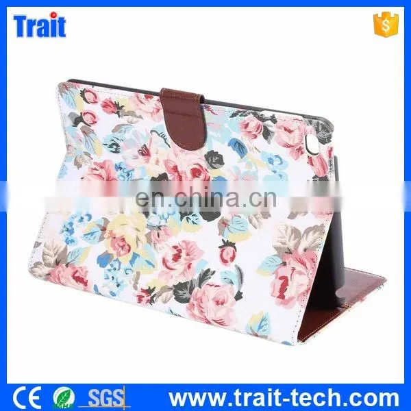Flowers Pattern Cloth Skin Case for IPad, Wallet Style Case for IPad Mini 4,for IPad Mini 4 Case photo-3