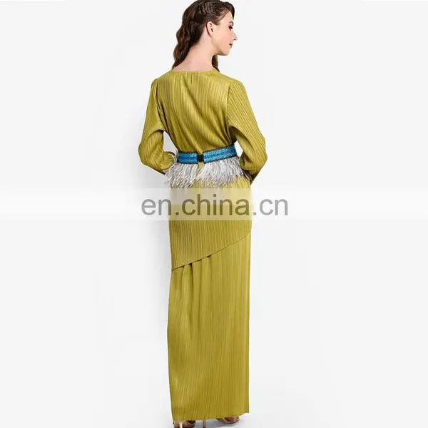 Wholesale Plain Islamic Dress Women Pleats Islamic Clothing photo-4
