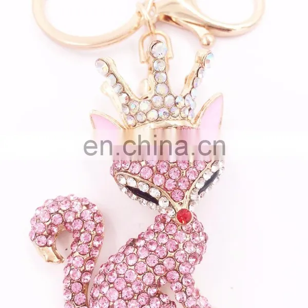 Customized Lovely Fox Shaped Metal Keychain For Bag Pendant photo-3