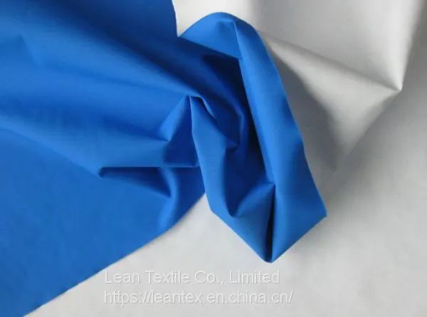 Nylon 228T Taslan Fabric Waterproof Pu Milky Coating 120 Gsm