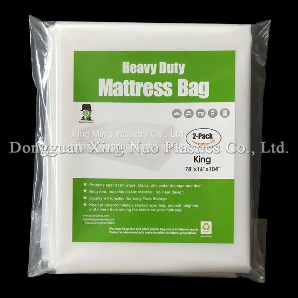 03 Style 2 Pack Heavy Duty King Mattress Bag 78 * 16 * 104 Inch