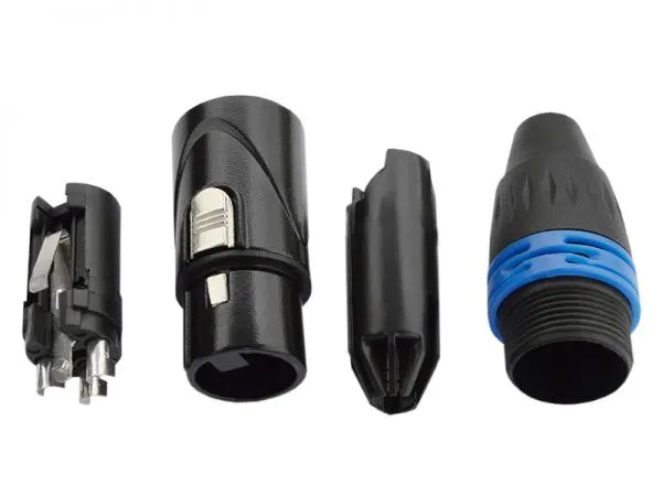 3-Pin XLR Female Cable Connector Black Plated With Color Ring photo-4