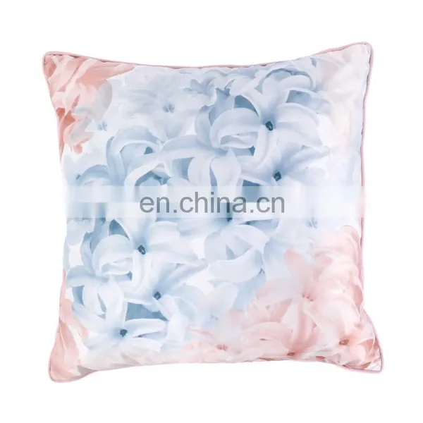 Hot Selling Big Flower Printed Velvet Decorative Cushion Covers Polyester Throw Pillow Cover for Sofa photo-2