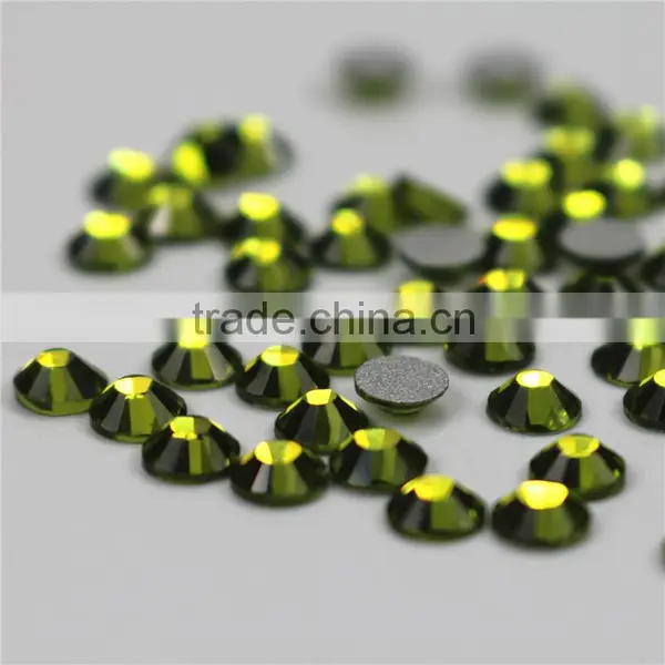 Top Quality Wholesale Army Green Flatback Non Hotfix Tape Rhinestones for Weddingdress photo-2