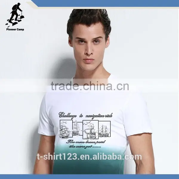 2015 Scoop Neck t Shirt for Men With Sublimation Print , t Shirt Wholesale photo-2