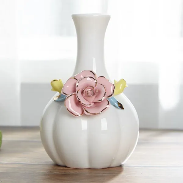 Nordic Gild Hand Made Creative Fashion Large White Ceramic Flower Vase For Shopping Mall Decor photo-3