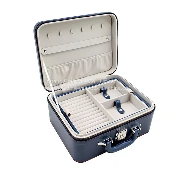 Double-layer Password Jewelry Storage Box Pendant Ring Earring Bracelet Display Portable Pearl Treasure Box photo-2