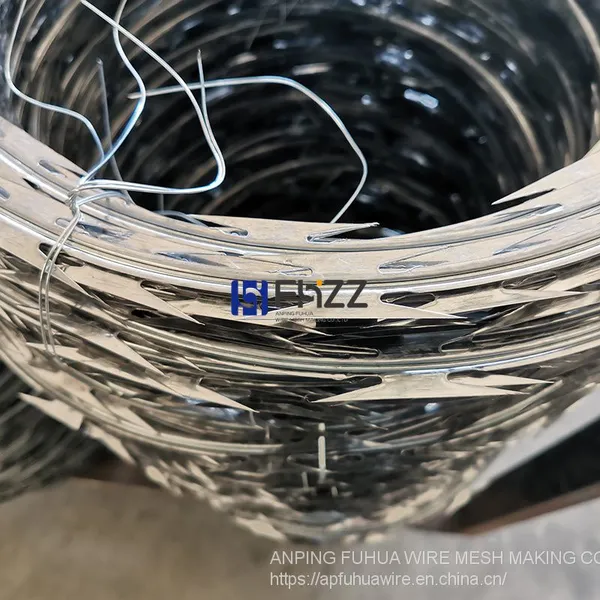 Stainless Steel Razor Wire CBT-65 Single Coil Long Barbed Tape No Clips photo-3