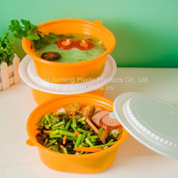 Round Bowl Disposable Togo Soup Packaging Container 1000ml 1300ml Bowl photo-3