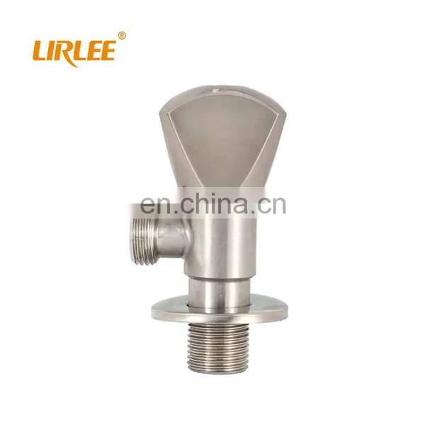 LIRLEE Durable Factory Price Full Turn Bathroom Stainless Steel Angle Valve 1/2 photo-3