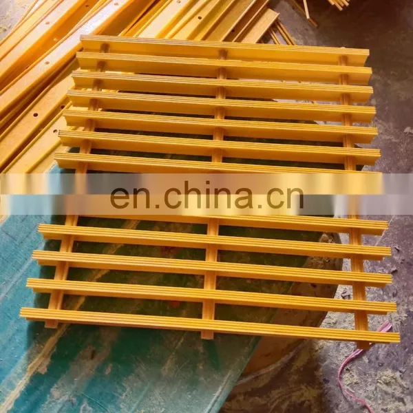 Heavy Duty Grate FRP/GRP Plastic Flooring Fire Resistant Fiberglass Pultruded Grating photo-2