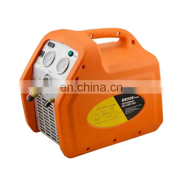 RR500 Portable Auto AC Refrigerant Recovery Recycling Machine R32 Refrigerant Recovery Cylinder Hvac Recovery Machine