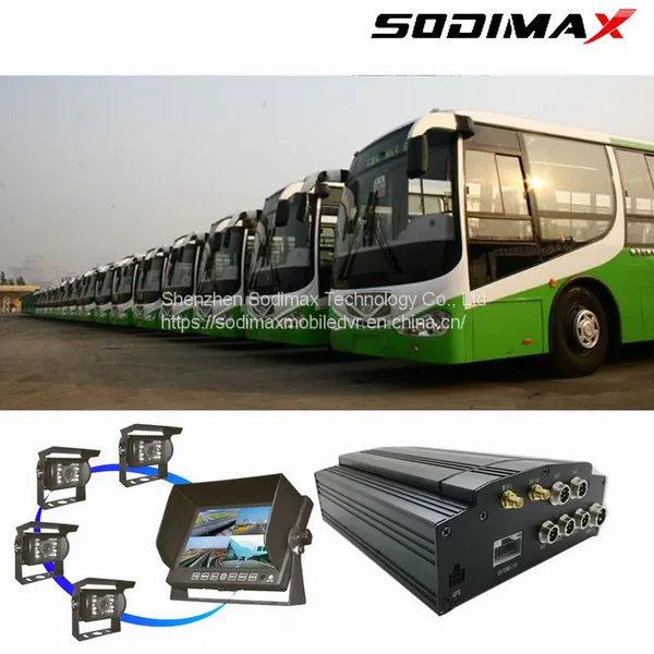Buses HD Mobile DVR 4G LTE GPS WIFI 4CH 1080P HDD / SSD RJ45 Network Port With Canbus