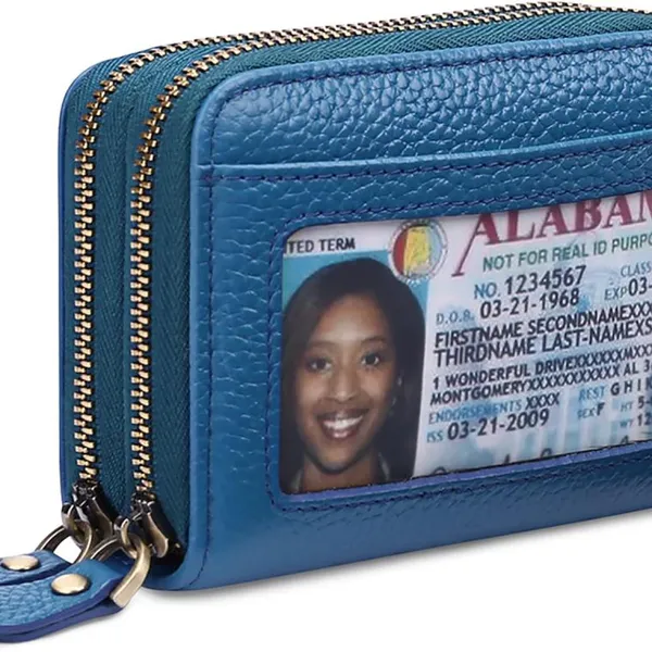 Small Genuine Leather Wallet for Women, RFID Blocking Credit Card Holder Wallet