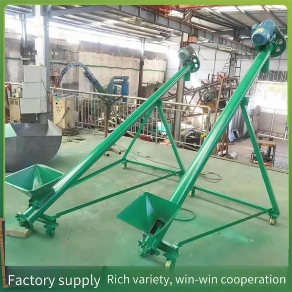 304 Stainless Steel Screw Conveyor With Thickened Pipe Wall, Auger Conveyor for Calcium Powder and Granules, Round Pipe Feeder photo-2