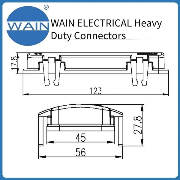 Wain Heavy-duty Connector H24b-cv-4c, Rectangular Connector With Metal 24b Housing, Aviation Plug photo-3