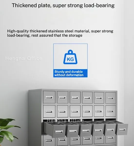 HN-DO71 Clinical Medicine Cabinet for Dental Office, Grade 304 Stainless Steel Integrated Storage System With Modular Partitions & Safety Lock photo-2