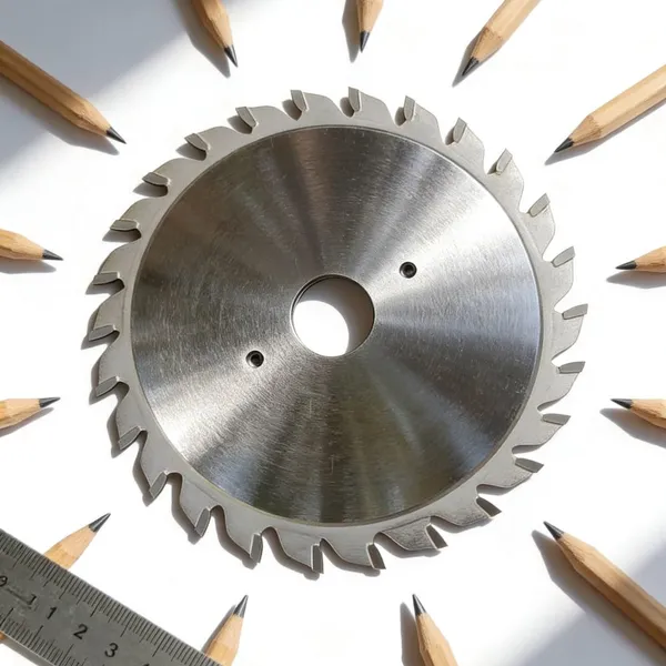 Adjustable Scoring Saw Blade 120mm 12+12T ATB 75Cr1 for Panel Scoring Wood Cutting - AOMJNG photo-2
