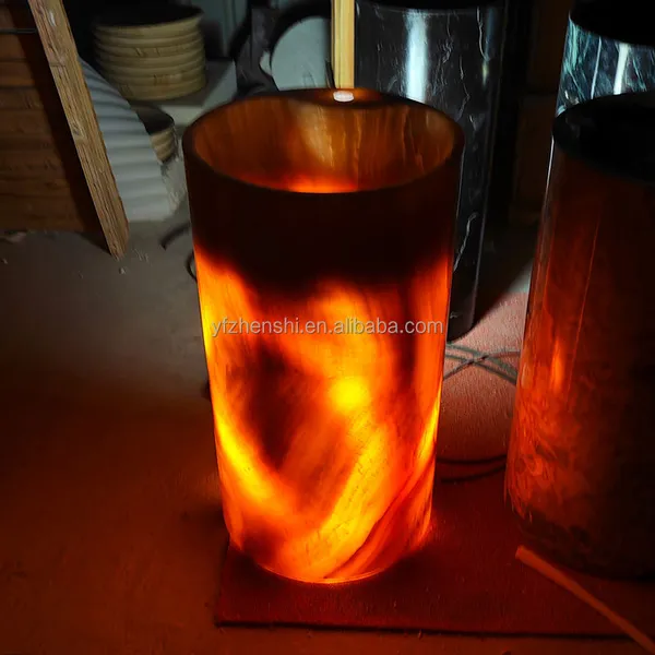 Natural Yellow Onyx Marble Round Shape Pedestal Sink Factory Direct Custom Size for Hotel Villa Bathroom High-End Decor photo-3