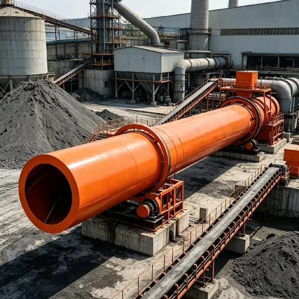 Industrial Rotary Dryer for Silicon Metal and Solar Grade Material Processing