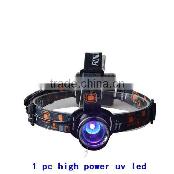 XML-T6 UV Light And White Light Dual Headlamp 5W Dual Light Source Headlamp photo-4