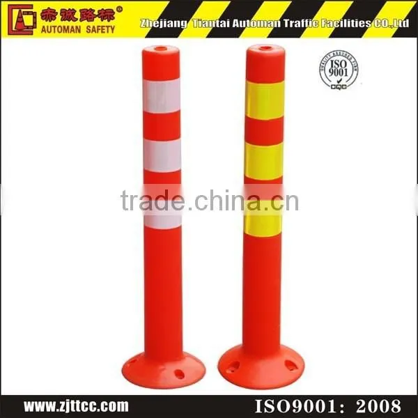 Flexible warning post