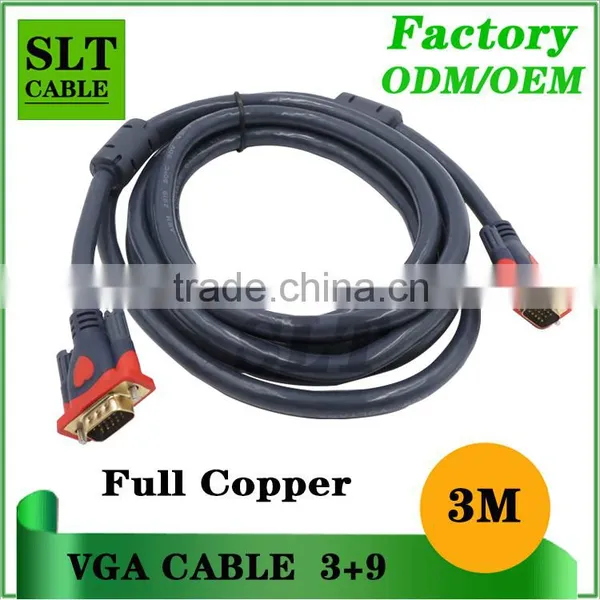 Factory Outlet New Style Vga Cable 15pin 3+9 3m Vga Cable Full Copper Extension Vga Cable photo-3