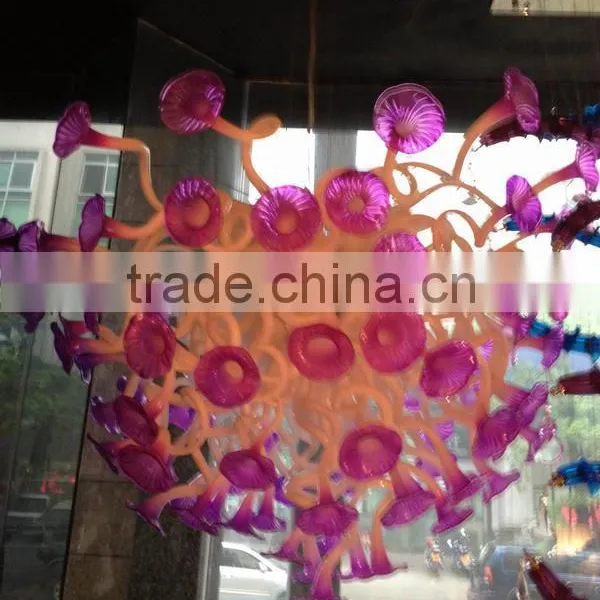 Large Murano Blown Glass Pendant Light, Chihuly Glass Chandelier photo-6
