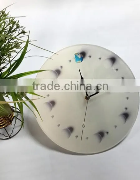 UV Oil 4C Printing Planet Decorative Acrylic Wall Clock