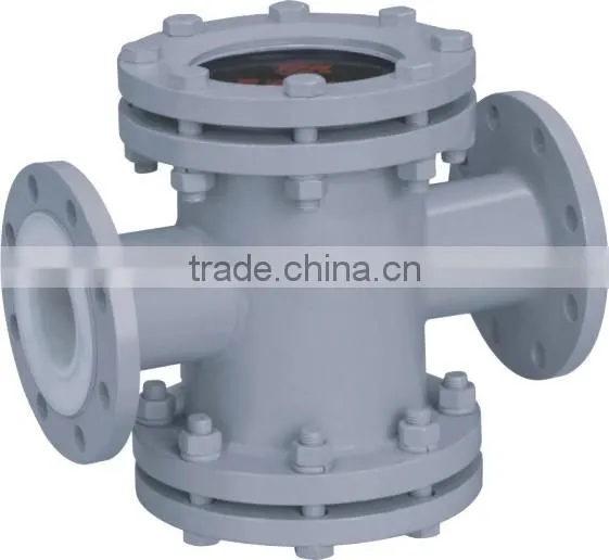 PFA FEP PTFE Lined Sight Glass Ball Type