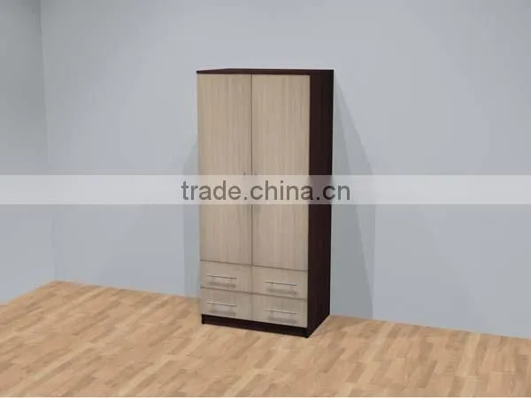 Wardrobe With Two Doors and Two Drawer 180cm
