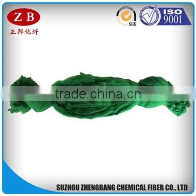 Green Color Regenerated Polyester Staple Fiber for Needle Punch Nonwoven photo-2