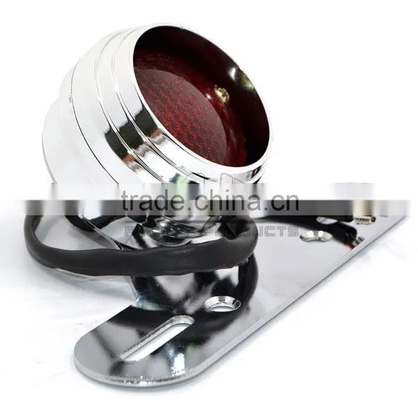 BJ-LPL-035 Billet Aluminum Universal Chrome Motorcycle Brake Lights LED Motorcycle Tail Light photo-4
