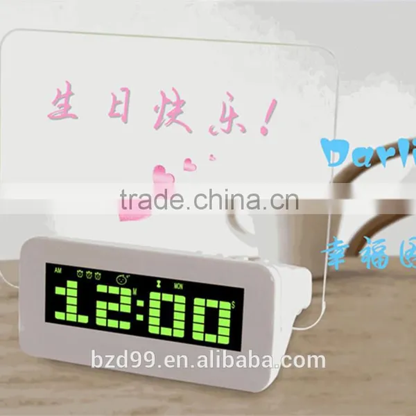 New Promotional Multi-functional USB HUB Electronic Digital Timer Transparent LCD LED Memo Board Alarm Clock photo-3
