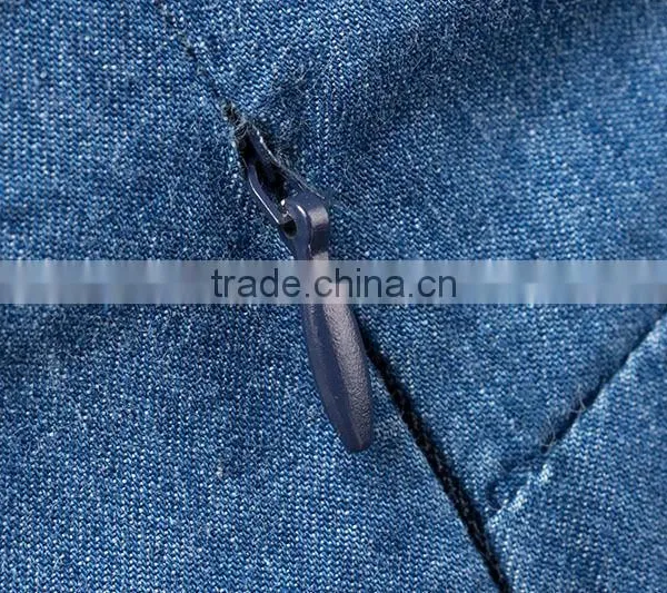 2015 Fashion Hot Girl Sexy Backless Cross Spaghtti Strap Denim Dress photo-4