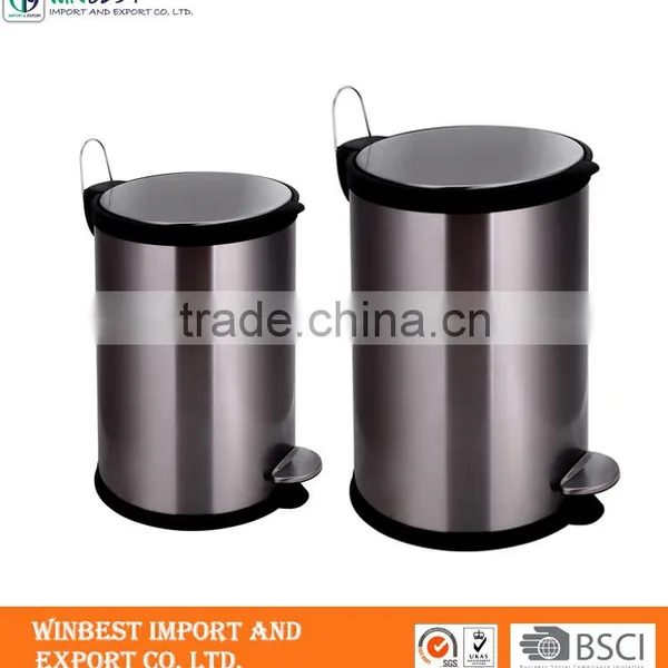 Round Stainless Steel Garbage Bin for Sale