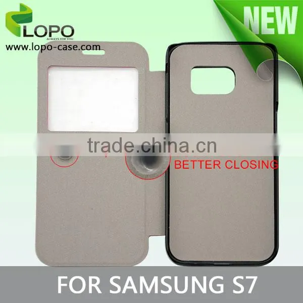 Sublimation 2D Blanks Flip Cover for Samsung S7 With Micro-fiber Interio photo-2