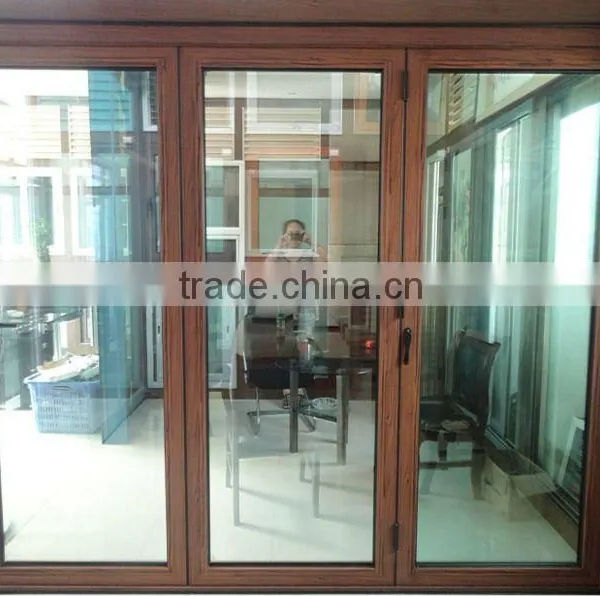 Folding Patio Doors Prices ,aluminum Accordion Folding Doors With Wooden Color