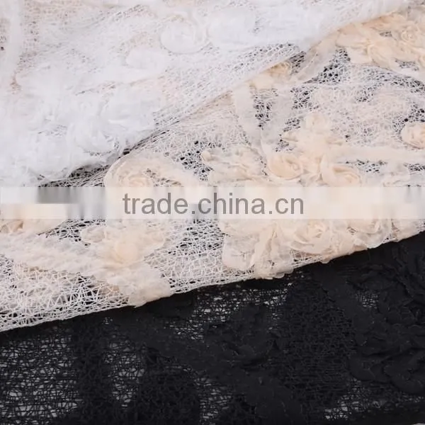 Superior Quality Netting Bottom Chiffon Ribbon Flower Embroidery Lace photo-6