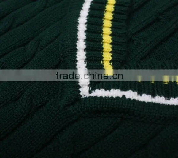 The Child's Cashmere / Sweater Vest School Students, V Collar Head Sweater Green Wind Institute Quality Choice photo-3